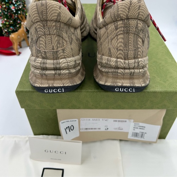 Men’s Gucci GG logo print run sneakers size handmade in Italy - Picture 6 of 8